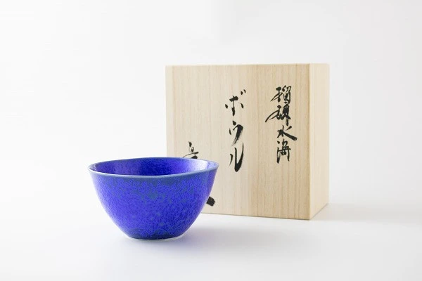 【有田焼】ボウル(大)瑠璃水滴【真右エ門窯】