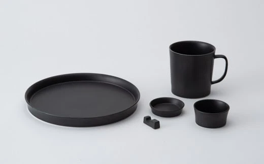 【セット】【吉田焼】GLAD 5点セット (マットブラック)【224porcelain】