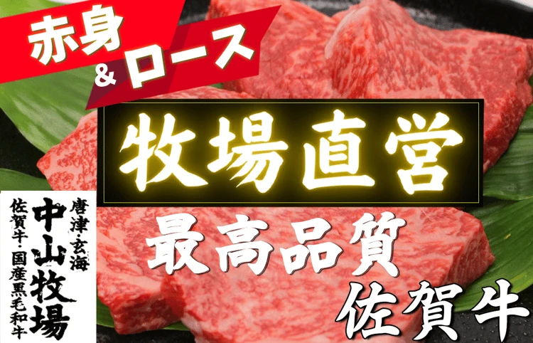 【セット】【佐賀牛】ステーキ食べ比べ [赤身＆ロース] 各2枚入 400g (1枚/100g)
