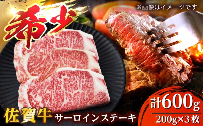 佐賀牛サーロインステーキ600g（200g×3枚）【株式会社佐賀セントラル】