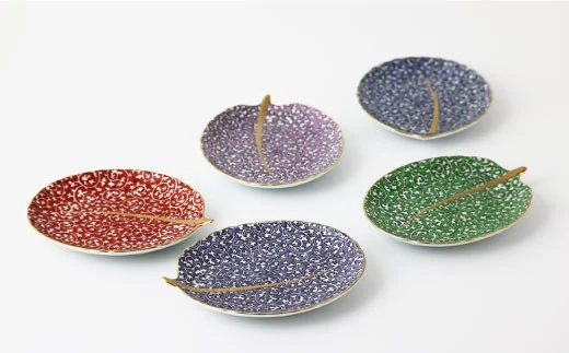 ［有田焼］五色蛸唐草（大）5枚セット【ARITA PORCELAIN LAB】
