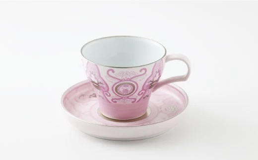 【セット】［有田焼］ティーカップ ＆ソーサー古伊万里草花紋（JAPAN CHERRY）【ARITA PORCELAIN LAB】
