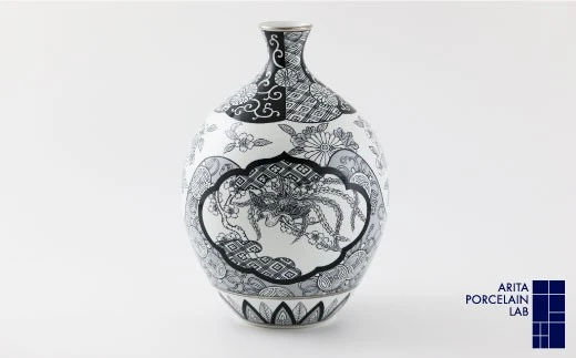 ［有田焼］徳利花瓶 木甲桐紋（JAPANSNOW）【ARITA PORCELAIN LAB】