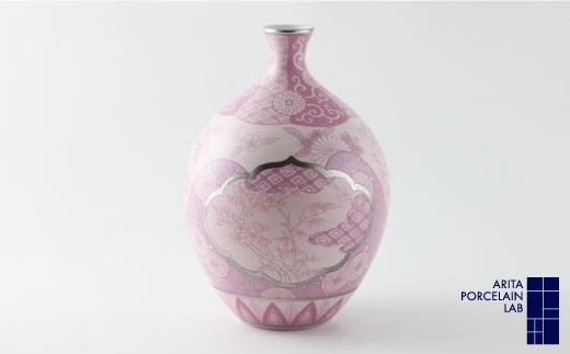 ［有田焼］徳利花瓶 木甲桐紋（JAPAN CHERRY）【ARITA PORCELAIN LAB】